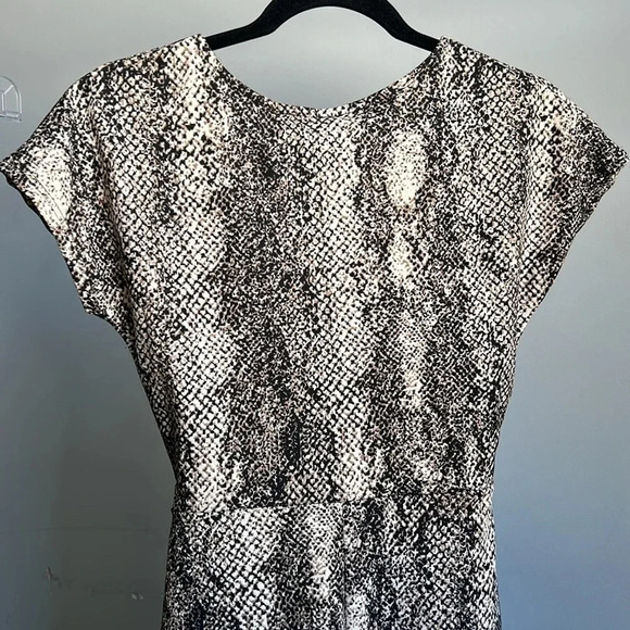 Rebel Sugar Wrap Dress Snakeskin | Snakeskin Print Dress | Wrap Dress | Tan - Picture 8 of 8